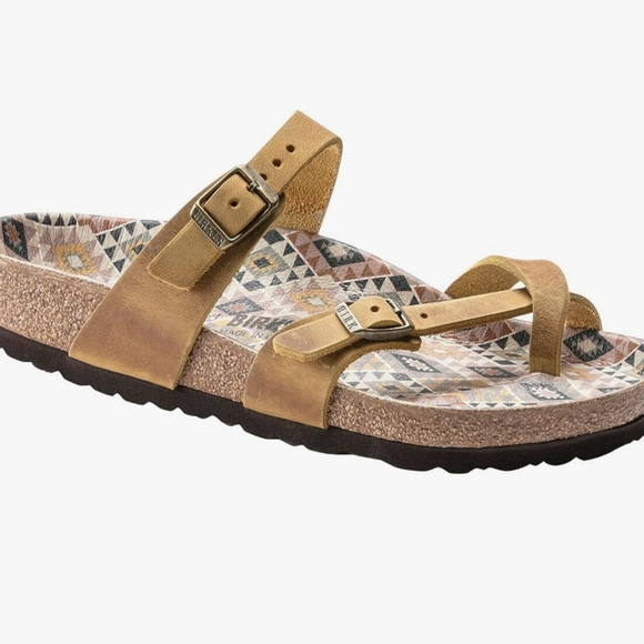 Birkenstock Mayari, Ochra Oiled Leather Sandals, Size 37 - Picture 1 of 5